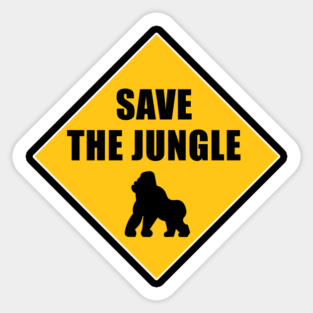 Save the jungle Sticker by AsKartongs